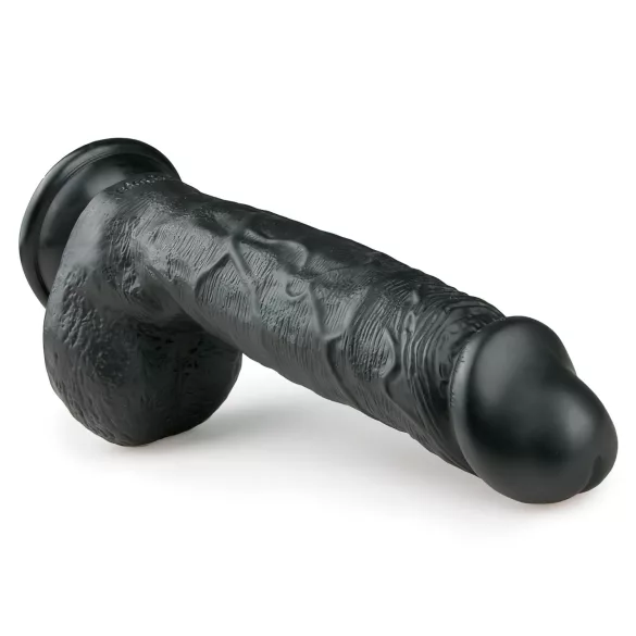 Easytoys - dildo realistico con ventosa e testicoli - nero 22,5cm