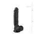 Easytoys - dildo realistico con ventosa e testicoli - nero 22,5cm