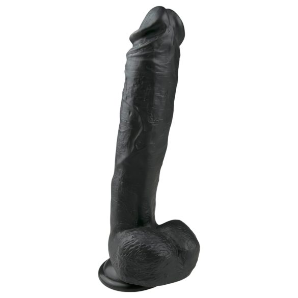 Easytoys - Dildo Nero Grande con Ventosa e Testicoli (26,5 cm)