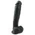 Easytoys - Dildo Nero Grande con Ventosa e Testicoli (26,5 cm)