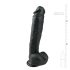 Easytoys - Dildo Nero Grande con Ventosa e Testicoli (26,5 cm)