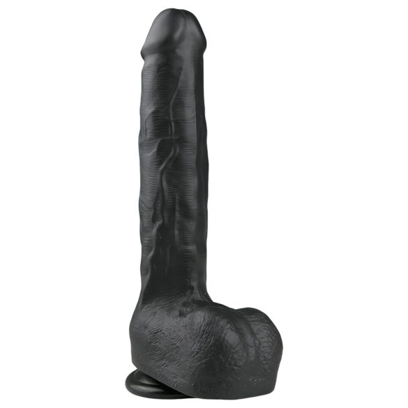 Easytoys - Dildo grande con ventosa e testicoli (29,5cm) - nero