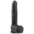 Easytoys - Dildo grande con ventosa e testicoli (29,5cm) - nero