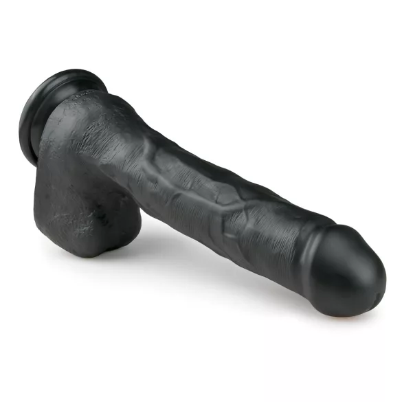 Easytoys - dildo grande con testicoli ventosa - nero 29,5cm