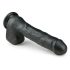 Easytoys - Dildo grande con ventosa e testicoli (29,5cm) - nero