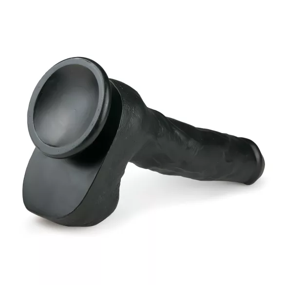 Easytoys - dildo grande con testicoli ventosa - nero 29,5cm