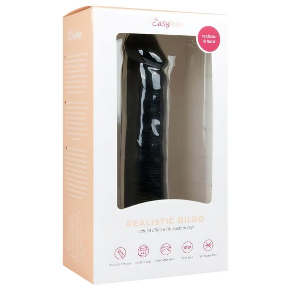Easytoys - dildo realistico con ventosa - nero 20,5 cm