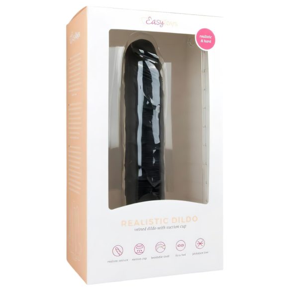 Easytoys - dildo extra grande con ventosa (28,5 cm) - nero