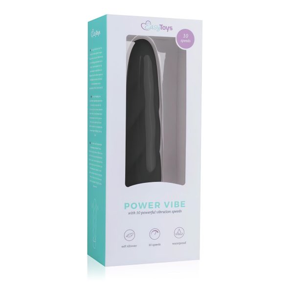 Easytoys Power Vibe - vibratore in silicone nero a spirale
