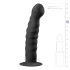 Easytoys - dildo anale con ventosa - superficie rigata - 14 cm nero