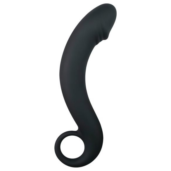 EasyToys Curved Dong - dildo anale in silicone (nero)