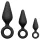 Easytoys - set plug anale con anello - 3 pezzi - silicone nero