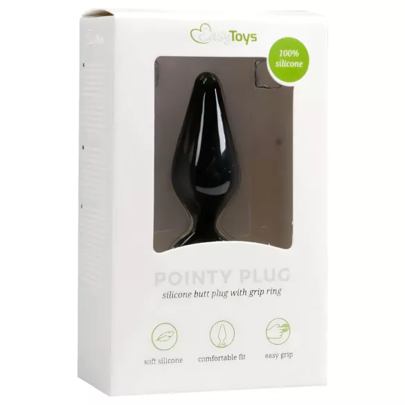Easytoys - plug anale con anello - misura media - nero