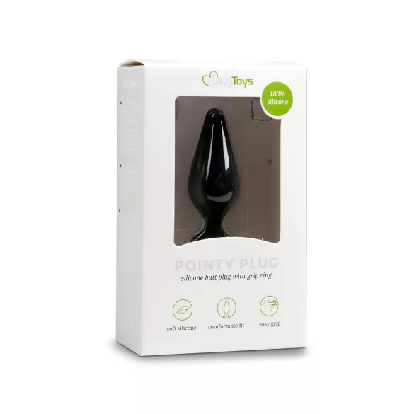 Easytoys - plug anale con anello - misura media - nero