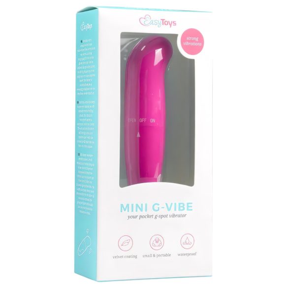 EasyToys - Vibratore punto G mini - vibrazione potente - silicone rosa