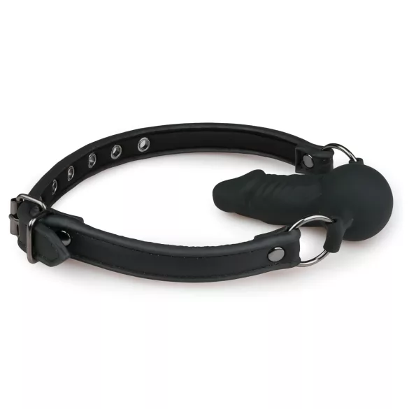 EasyToys - bavaglio con dildo interno (nero)