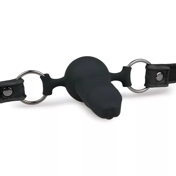 EasyToys - bavaglio con dildo interno (nero)