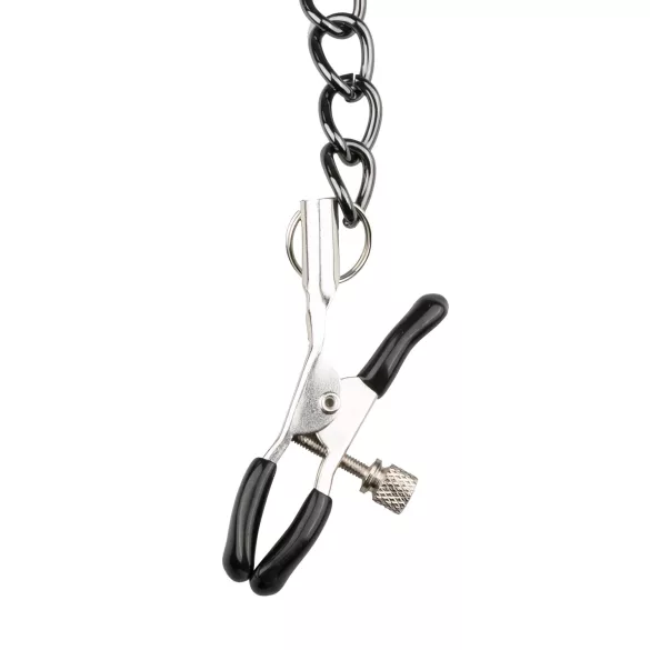 Easytoys - set pinze per capezzoli con collare e guinzaglio - 4 pezzi