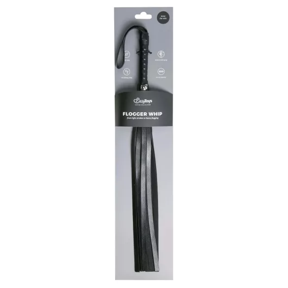 Easytoys - frustino flogger - morbida similpelle nera