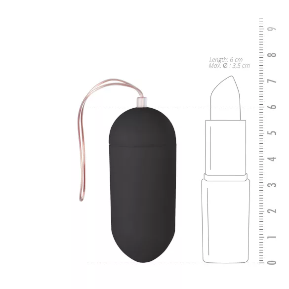 Easytoys - ovetto vibrante con telecomando - nero