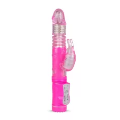   Easytoys Bunny - vibratore rabbit con movimento spinta - silicone rosa