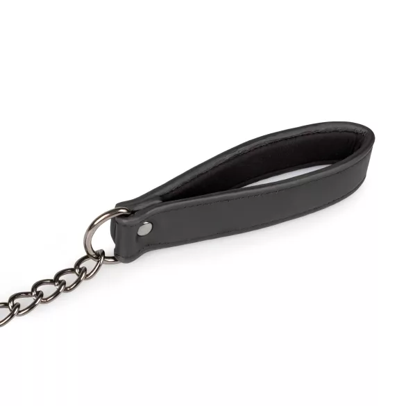 Easytoys - collare fetish con guinzaglio - nero