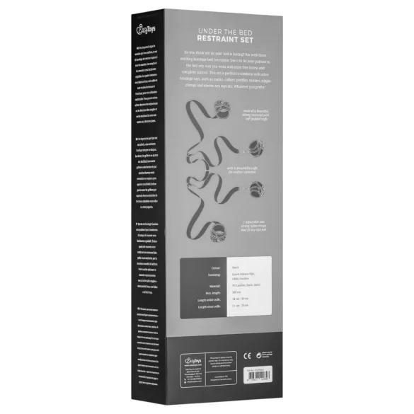 EasyToys - set per legare al letto (nero)