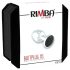 Rimba XS - plug anale metallico - pietra nera - argento