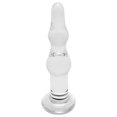 Rimba Dolly - dildo anale ondulato in vetro - trasparente