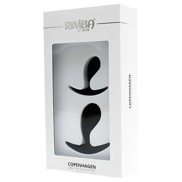 Rimba Copenhagen - set plug anale - silicone nero (2 pezzi)