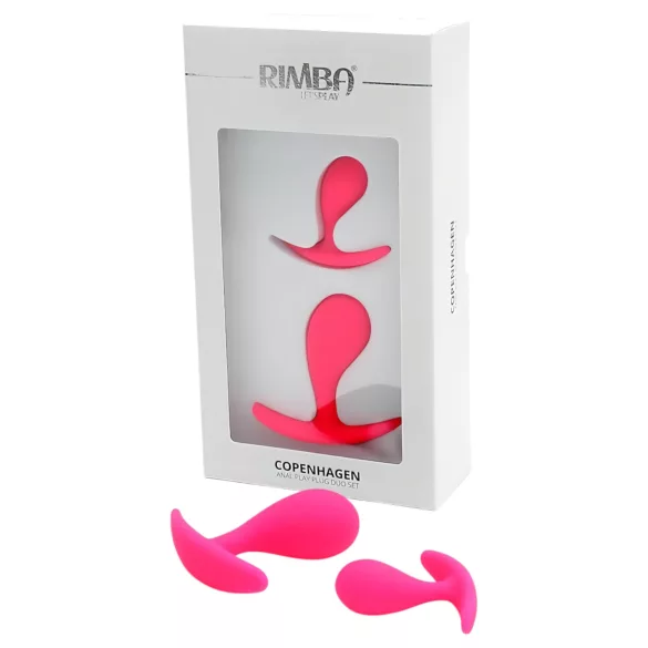 Rimba Copenhagen - set plug anale - silicone rosa - 2 pezzi
