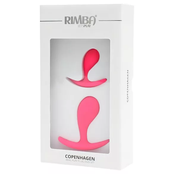 Rimba Copenhagen - set plug anale - silicone rosa - 2 pezzi