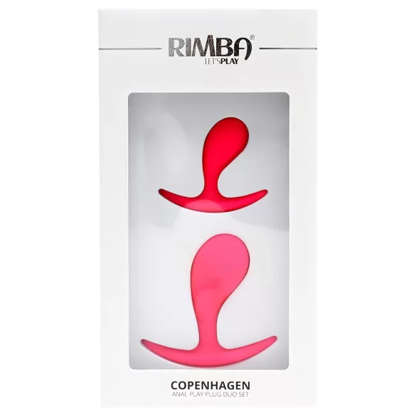 Rimba Copenhagen - set plug anale - silicone rosa - 2 pezzi