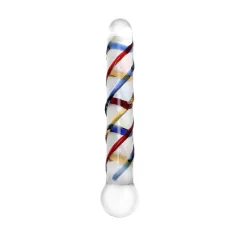   Rimba Rachella - dildo doppio in vetro - trasparente colorato