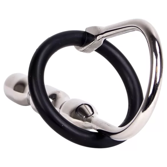 Kiotos - dilatatore uretrale acciaio inox con anelli silicone 8cm