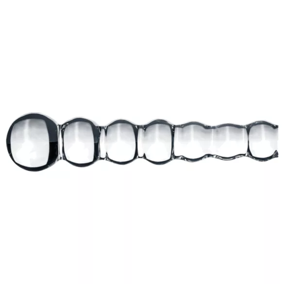 Gildo Glass No. 20 - dildo anale con perle - vetro trasparente