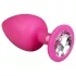 Easytoys Diamond - plug anale con gemma bianca - grande - rosa