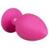Easytoys Diamond - plug anale con gemma bianca - grande - rosa