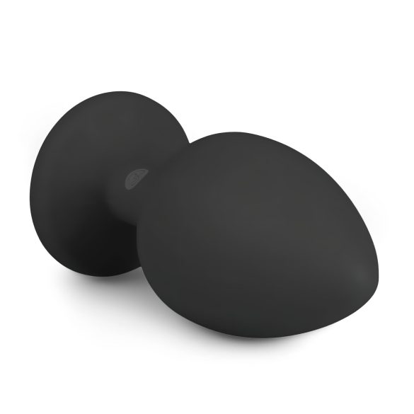 Easytoys Diamond - plug anale con gemma bianca grande - nero
