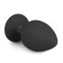 Easytoys Diamond - Plug anale con pietra bianca (grande) - nero