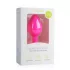 Easytoys Diamond - plug anale con pietra bianca - silicone rosa - misura media