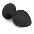 Easytoys - plug anale con pietra bianca - misura media - nero