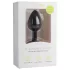 Easytoys Diamond - plug anale piccolo con pietra bianca - nero