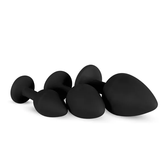 Easytoys Diamond - set plug anale - nero