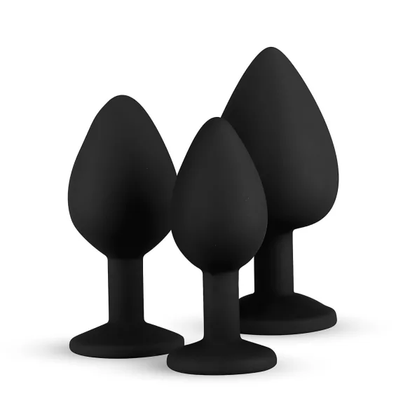 Easytoys Diamond - set plug anale - nero