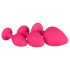 Easytoys - set plug anale - con diamante - silicone rosa