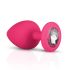 Easytoys - set plug anale - con diamante - silicone rosa