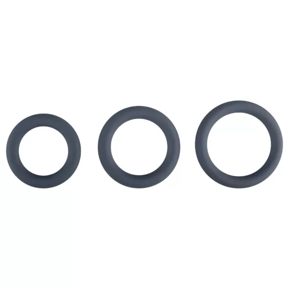 Boners - set anelli fallici - 3 pezzi - silicone grigio
