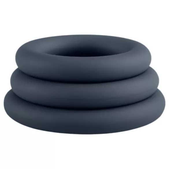 Boners - set anelli fallici - 3 pezzi - silicone grigio