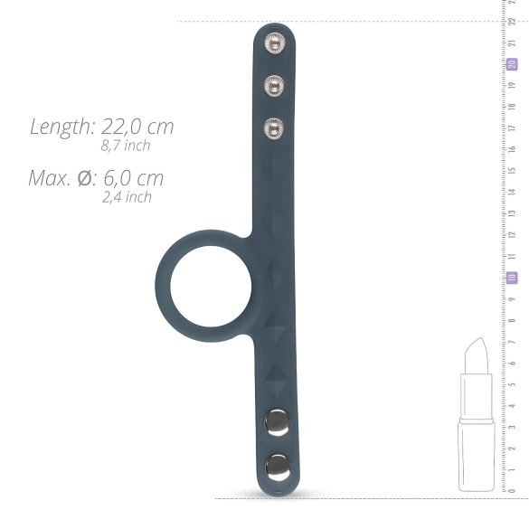 Boners - anello pene e scroto insieme - silicone grigio